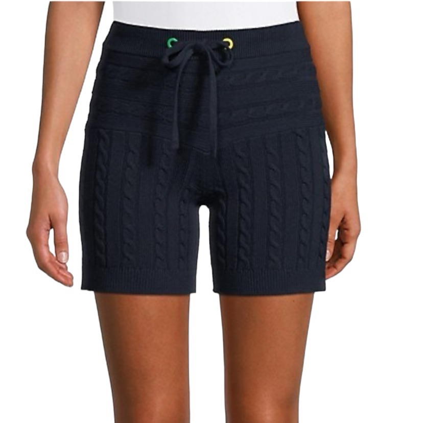 Staud Arden Cable-Knit Drawstring Shorts